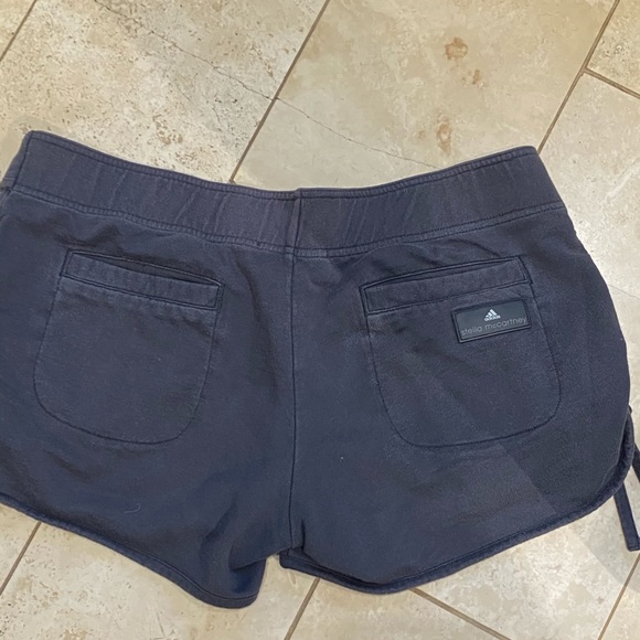 stella mccartney adidas grey cotton shorts sz 40 - Picture 4 of 5